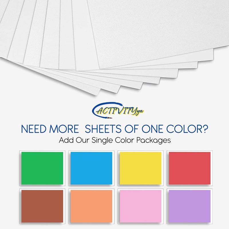 ACTIVITYYA White EVA Foam Sheets, 6 x 9 Inch, 2mm Thick – Foam Paper for DIY Arts and Crafts, School Projects, and More – 8 Pack - Image 3